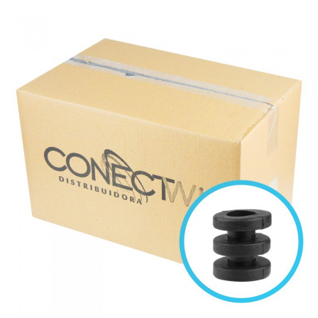 PACOTE-C/30-ISOLADOR-ROLDANA-PLÁSTICA-2-VIAS-PRETA-RP2-0