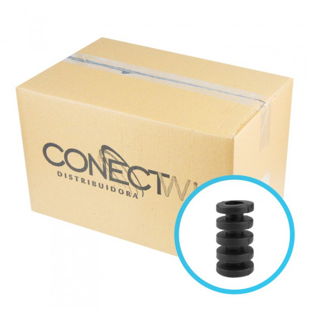 PACOTE-C/15-ISOLADOR-ROLDANA-PLÁSTICA-4-VIAS-PRETA-RP4-0