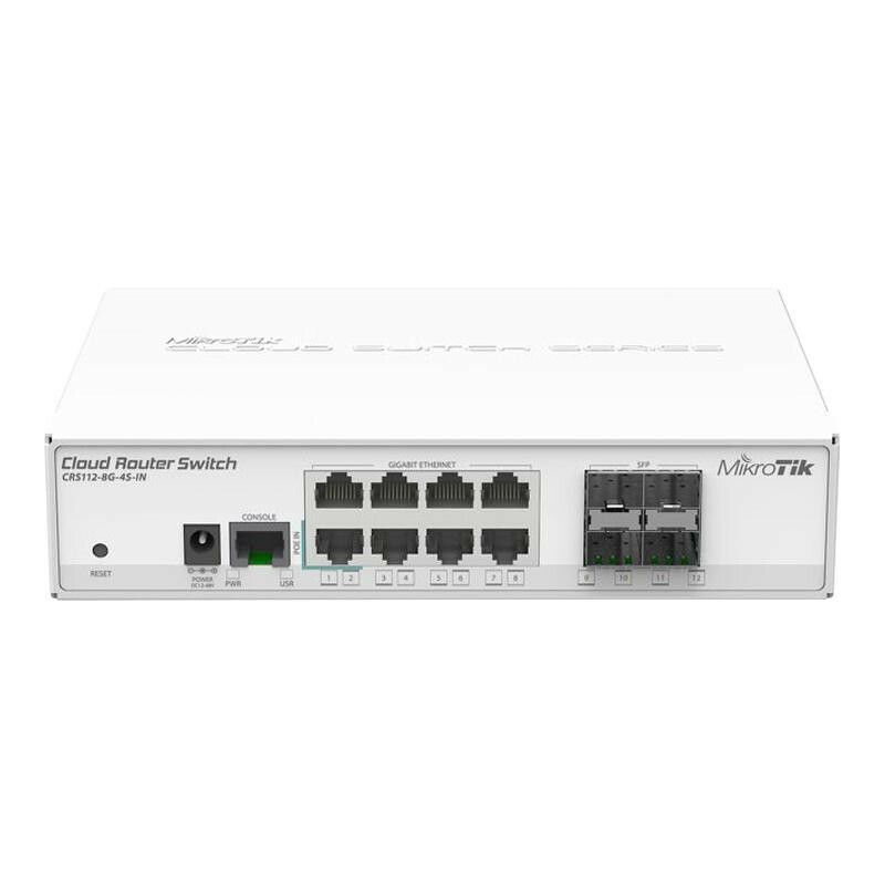 The Cloud Router CLOUD ROUTER CRS112-8G-4S-IN / 400MHZ 128MB - MIKROTIK