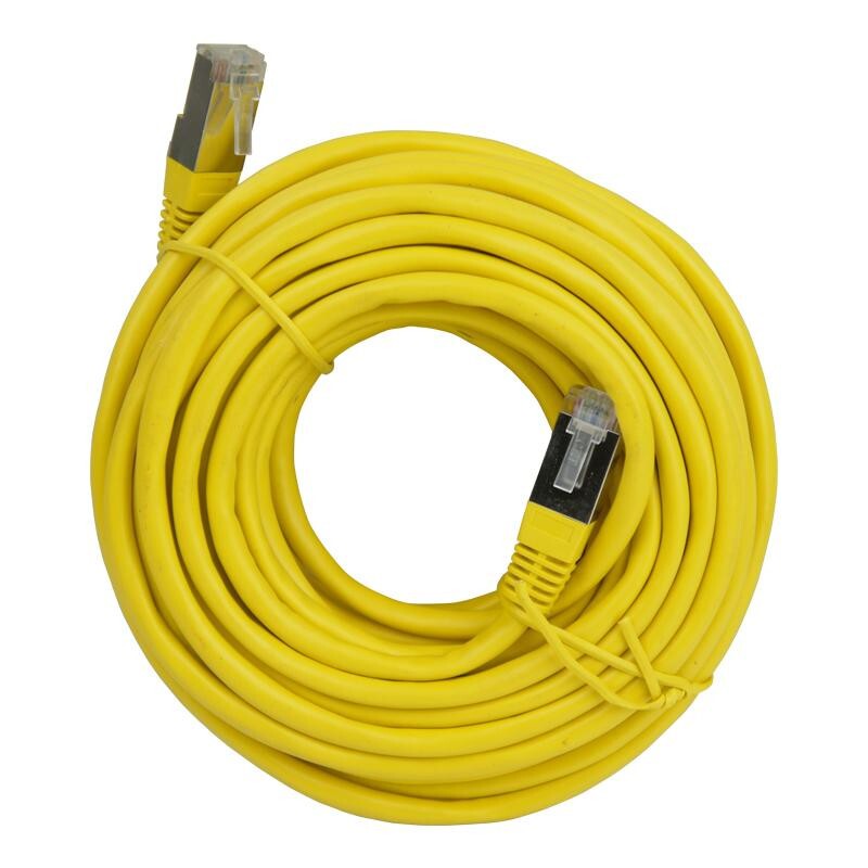 PATCH CORD CAT5 RJ45 BLINDADO FTP AMARELO 10 METROS CHIPSCE