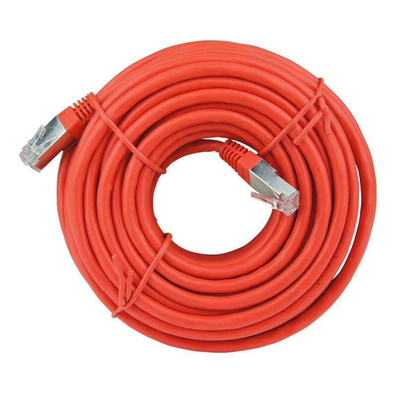 PATCH CORD CAT6 RJ45 BLINDADO FTP VERMELHO 10 METROS CHIPSCE