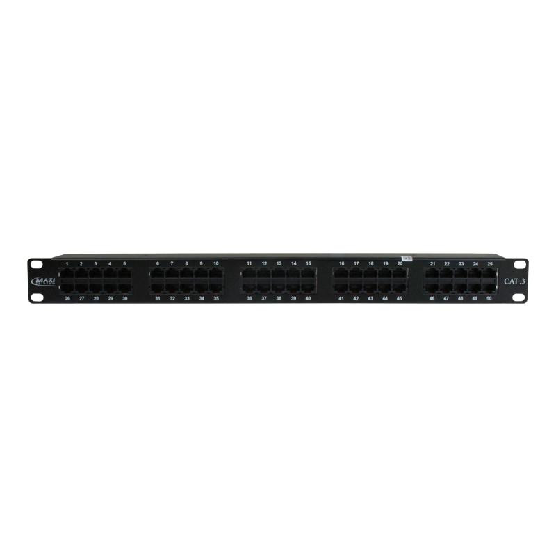 Voice Panel VOICE PANEL CAT.3 RJ45 Rack 19'' 50 PORTAS - MAXITELECOM