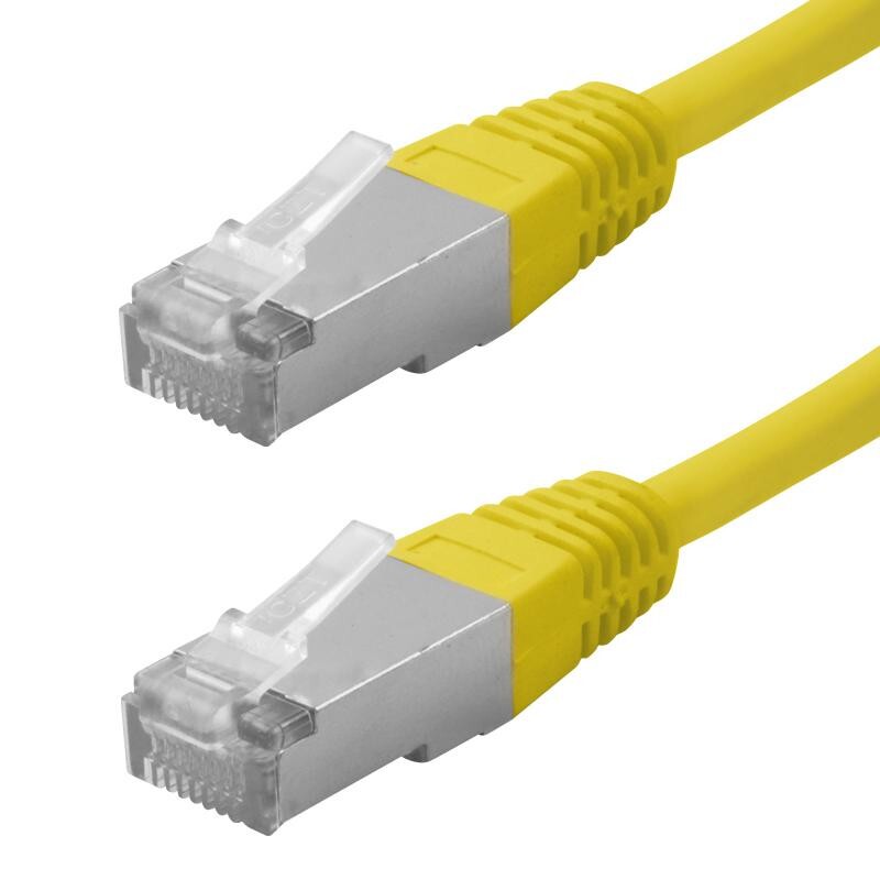 Patch cord blindado de 10 metros na cor amarela