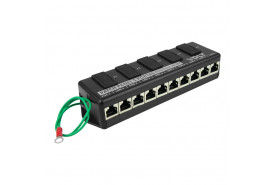 PATCH PANEL POE 5 PORTAS FAST ETHERNET ATÉ 48V - VOLT 