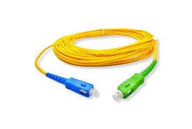 CORDÃO ÓPTICO SIMPLEX SINGLE MODE SC/UPC - SC/APC  3MM -  10 METROS AZUL