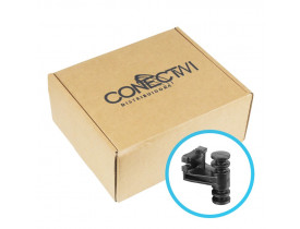 SUPORTE C/ ISOLADOR ROLDANA PLÁSTICA C/SUPORTE P/BAP 4 VIAS PRETA 