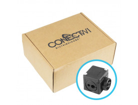 SUPORTE DIELÉTRICO QUADRADO 2 VIAS PARA FIBRA ÓPTICA (6MM A 9MM E 8MM A 11MM)