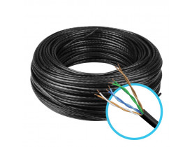 CABO DE REDE 4 PARES CAT5-E PRETO INT/EXT MEGATRON ROLO C/ 100MTS