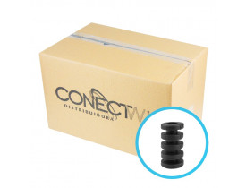 ISOLADOR ROLDANA PLÁSTICA 4 VIAS PRETA RP4