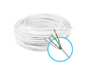 CABO DE REDE 4 PARES CAT5-E BRANCO INT/EXT MEGATRON ROLO C/ 100MTS