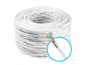 CABO DE REDE BLINDADO CFTV HD 4 PARES 24AWG BRANCO - 305 METROS