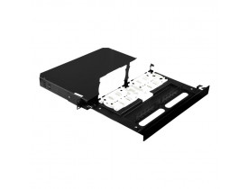 DISTRIBUIDOR INTERNO ÓPTICO DIO GAVETA 1U P/ RACK 19POL STANDARD 24SC - PRETO 