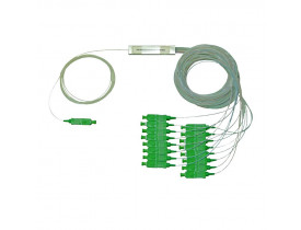 SPLITTER ÓPTICO PLC 1X16 SM SC/APC VERDE