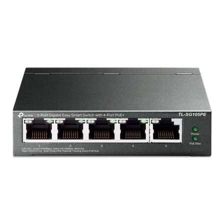   TP-LINK HUB SWITCH 05P TL-SG105PE SMART GIGABIT 4POE+ 65W